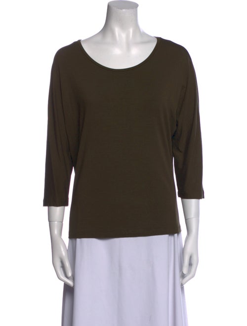 Max Mara Scoop Neck Three-Quarter Sleeve Top
