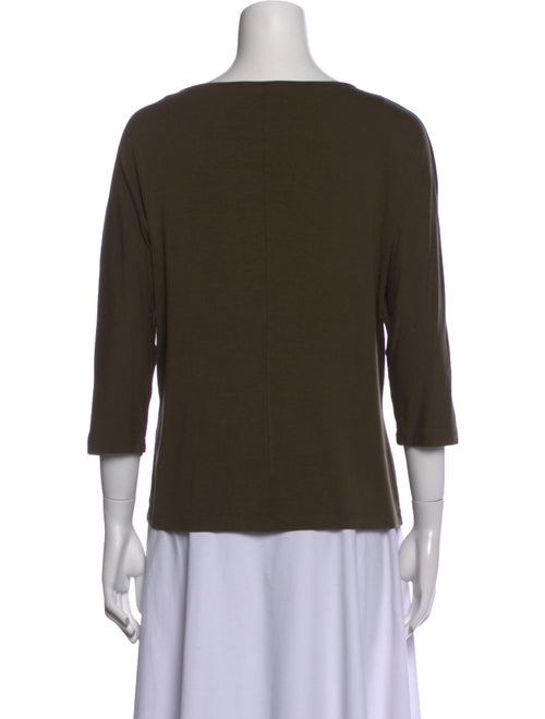 Max Mara Scoop Neck Three-Quarter Sleeve Top
