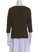 Max Mara Scoop Neck Three-Quarter Sleeve Top