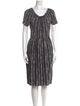 Max Mara Striped Midi Length Dress