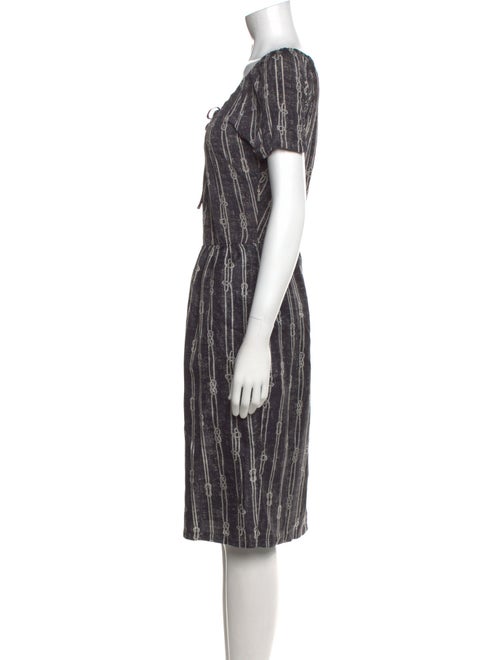 Max Mara Striped Midi Length Dress