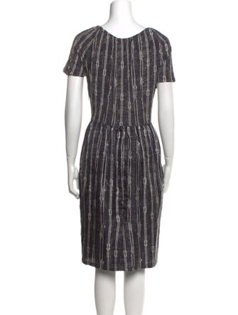Max Mara Striped Midi Length Dress