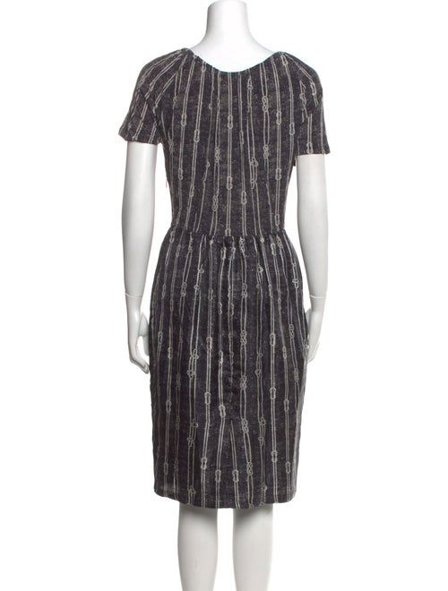 Max Mara Striped Midi Length Dress