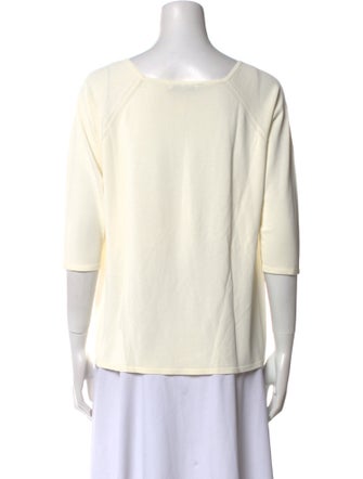 Max Mara Bateau Neckline Three-Quarter Sleeve Top