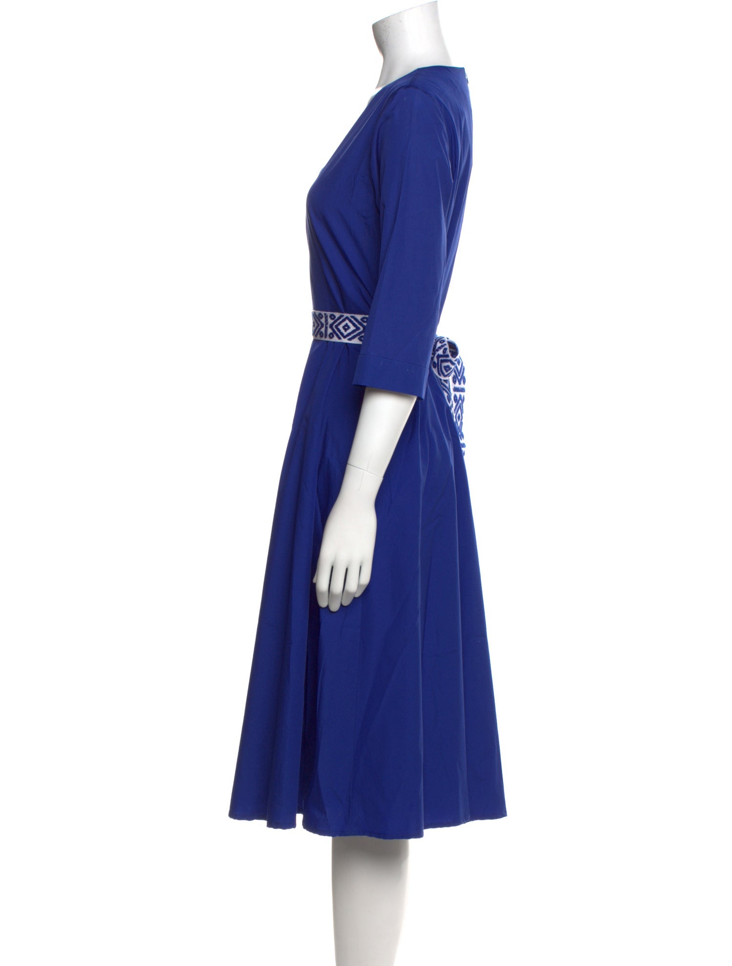 Max Mara V-Neck Midi Length Dress