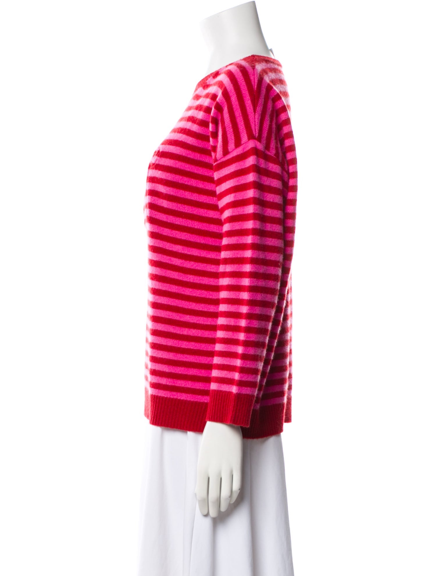 Max Mara Striped Scoop Neck Sweater