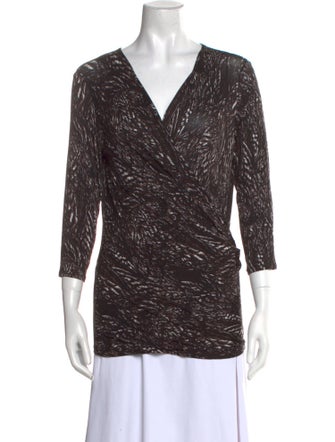 Max Mara Printed Cowl Neck Top