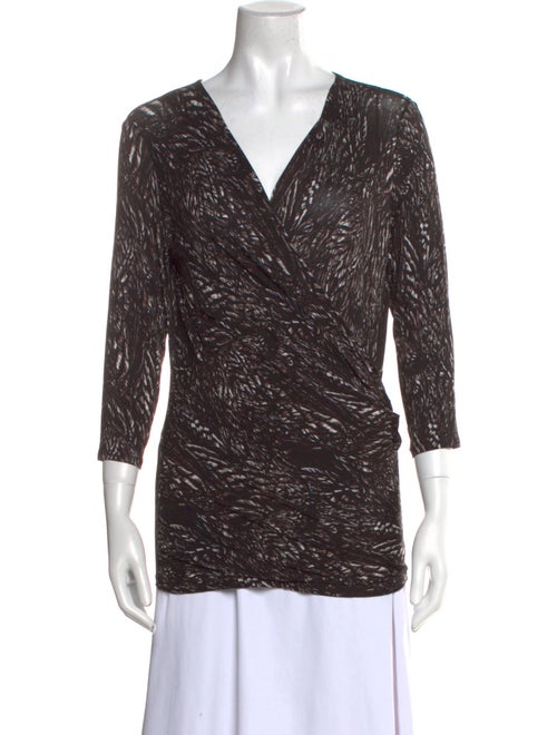 Max Mara Printed Cowl Neck Top