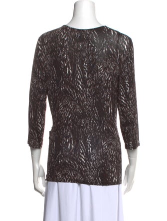 Max Mara Printed Cowl Neck Top