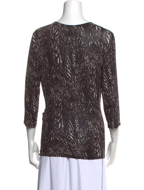 Max Mara Printed Cowl Neck Top