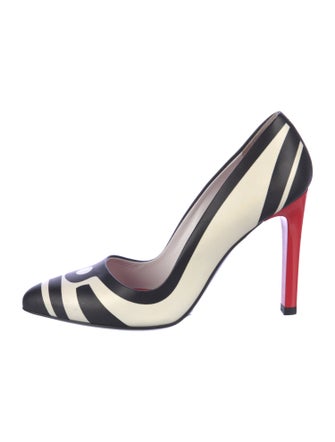 Max Mara Leather Animal Print Pumps