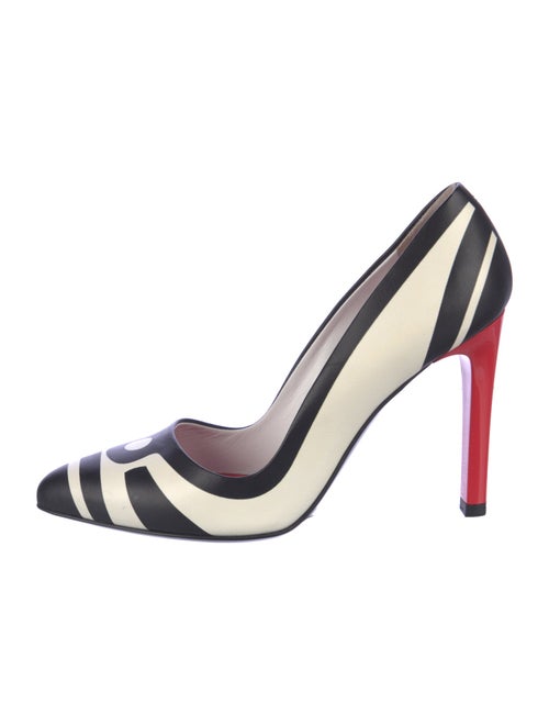 Max Mara Leather Animal Print Pumps