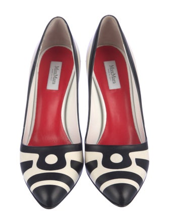 Max Mara Leather Animal Print Pumps