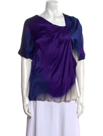 Max Mara Silk Cowl Neck Blouse