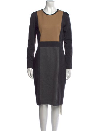 Max Mara Virgin Wool Midi Length Dress