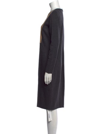 Max Mara Virgin Wool Midi Length Dress