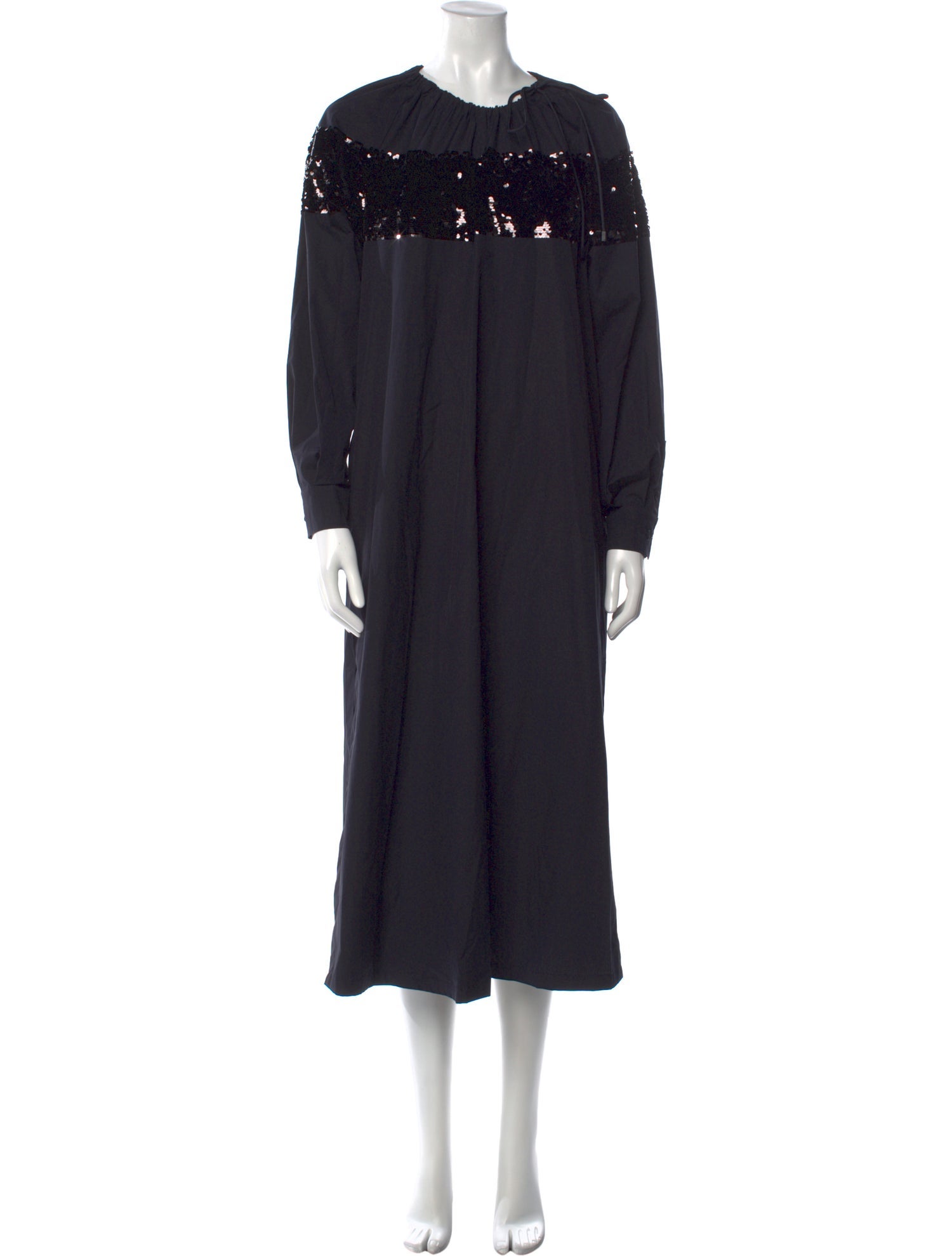 Max Mara Crew Neck Midi Length Dress