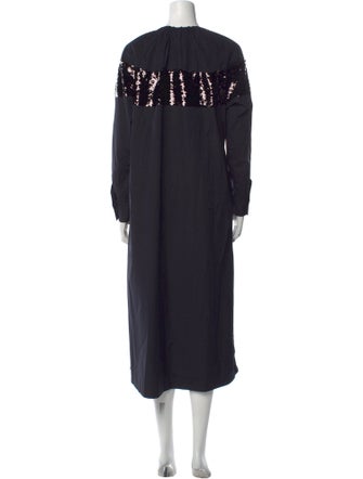 Max Mara Crew Neck Midi Length Dress