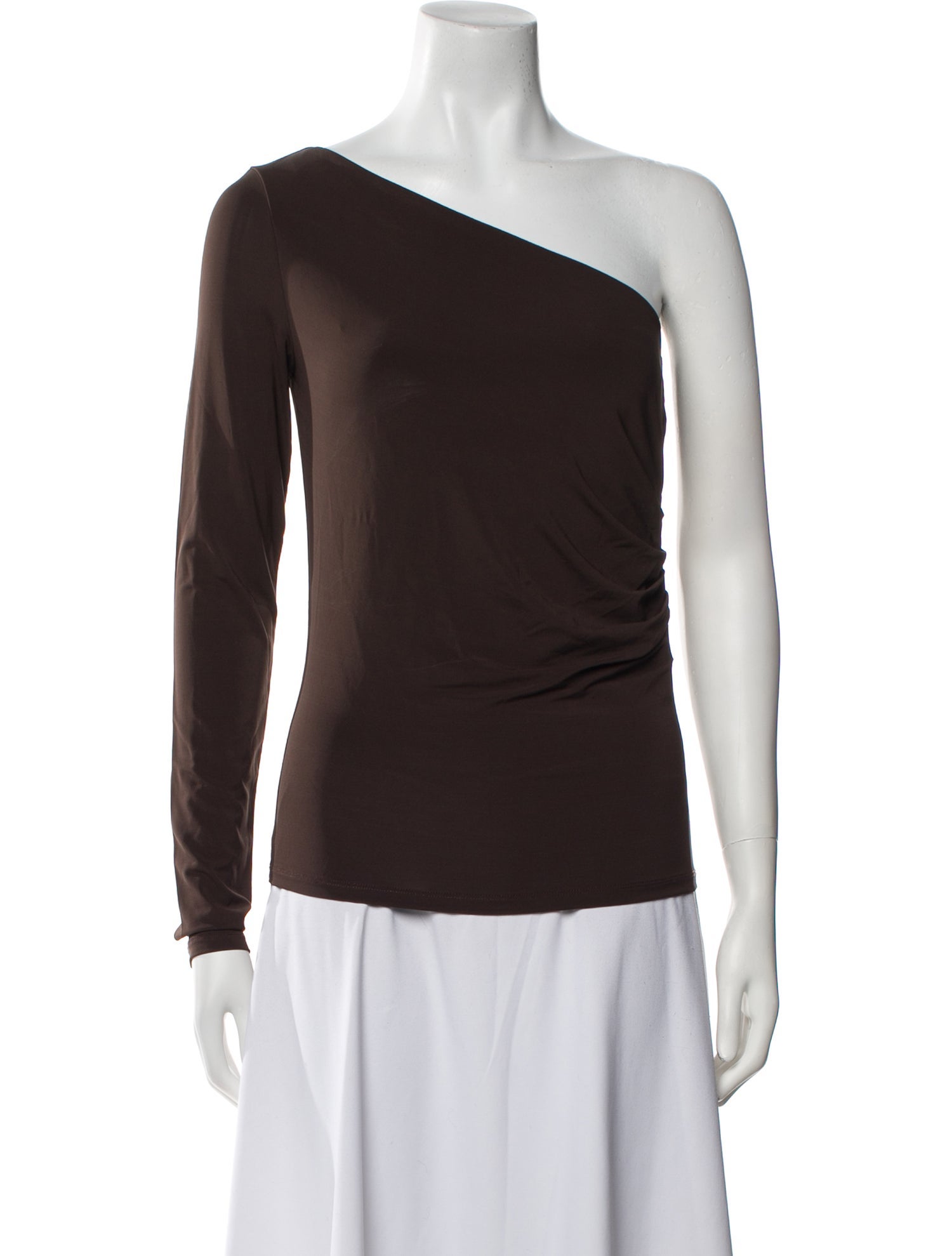 Max Mara One-Shoulder Long Sleeve Top