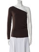 Max Mara One-Shoulder Long Sleeve Top