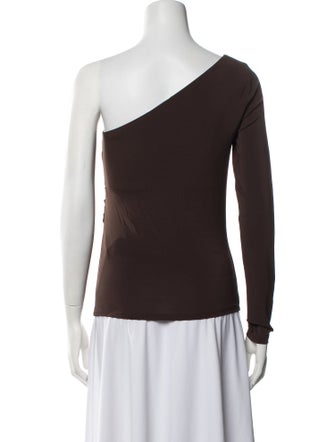 Max Mara One-Shoulder Long Sleeve Top