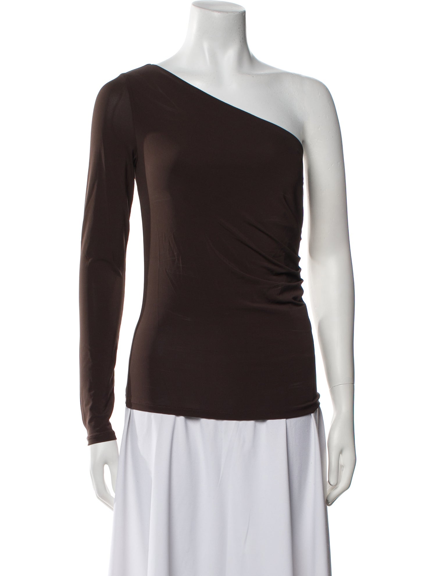 Max Mara One-Shoulder Long Sleeve Top
