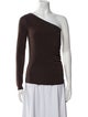 Max Mara One-Shoulder Long Sleeve Top