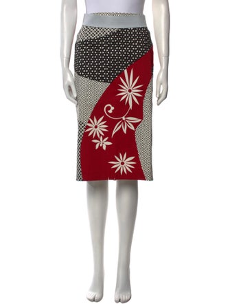 Max Mara Printed Knee-Length Skirt