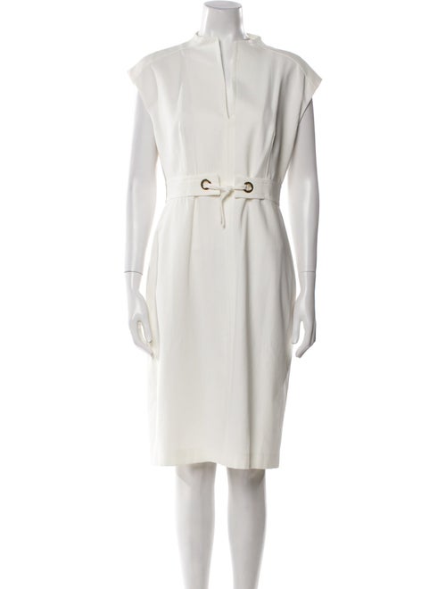 Max Mara Mock Neck Midi Length Dress