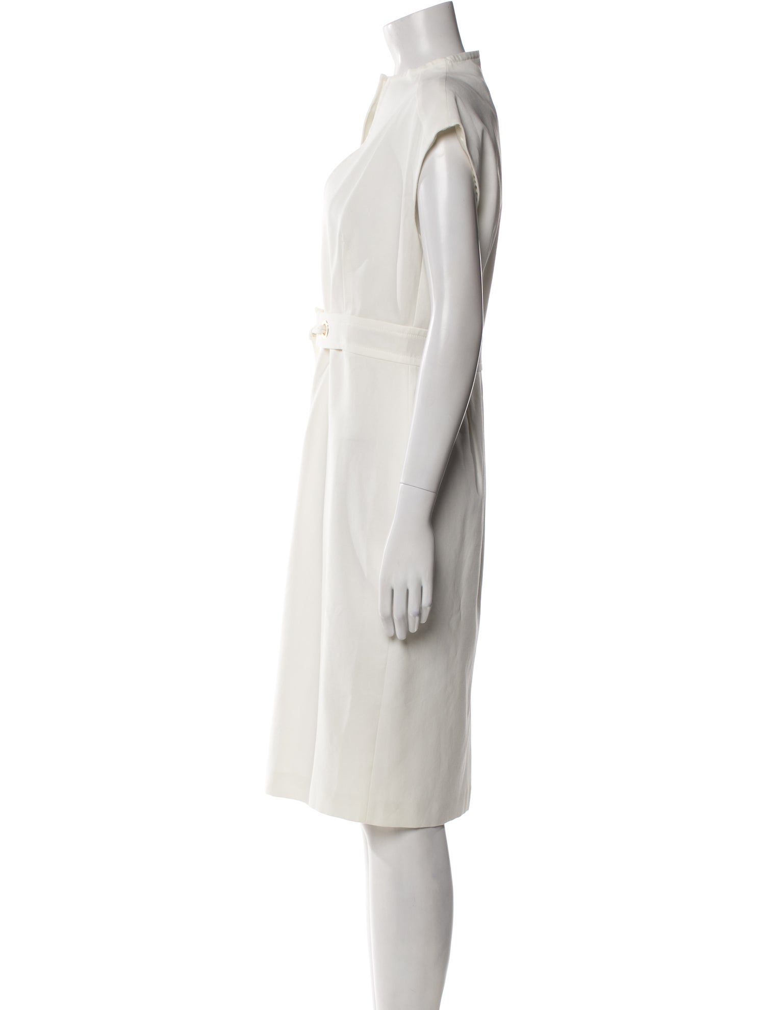 Max Mara Mock Neck Midi Length Dress