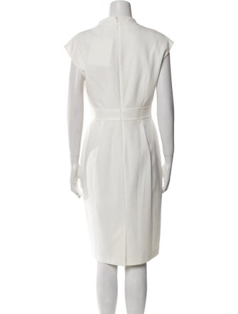 Max Mara Mock Neck Midi Length Dress