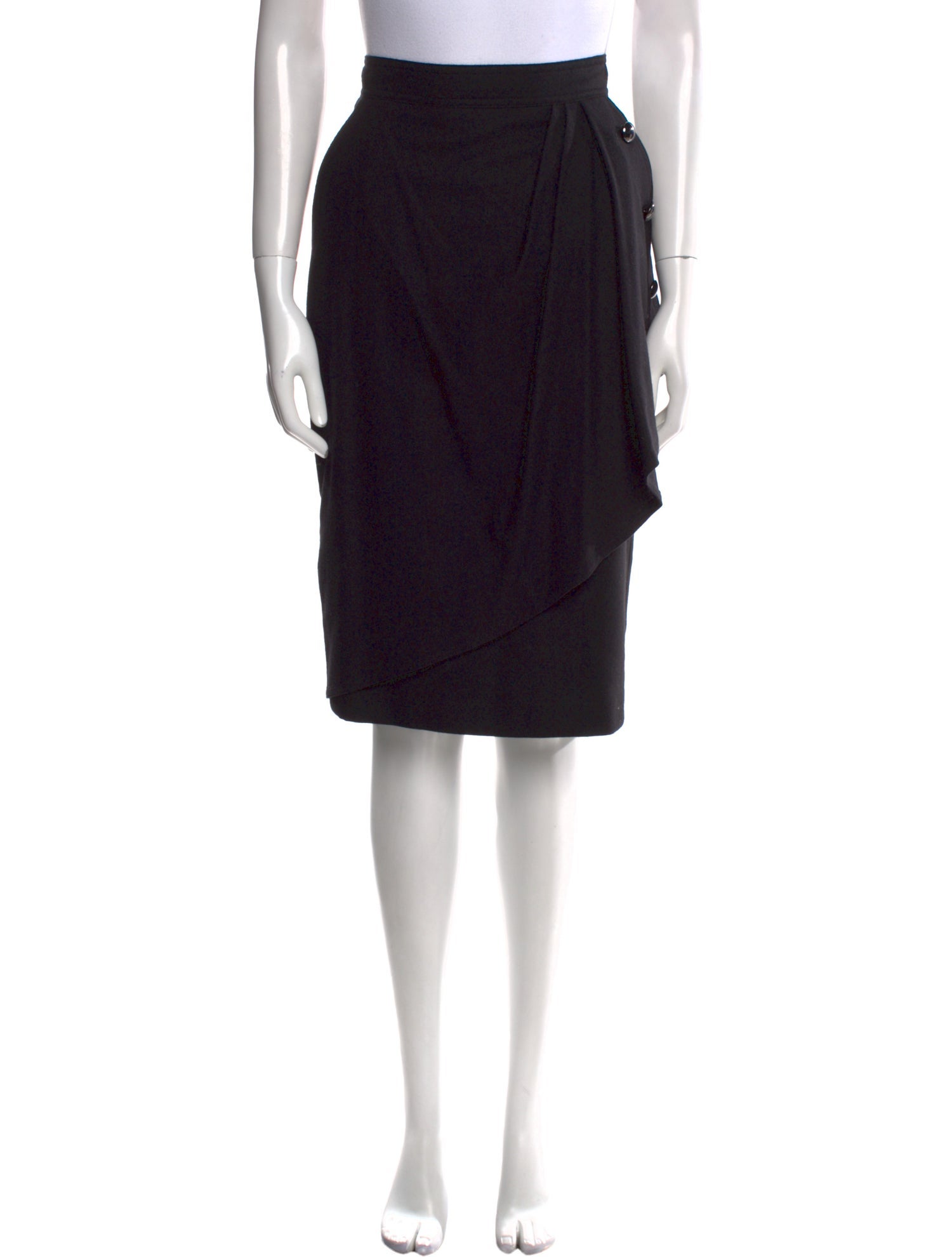 Max Mara Virgin Wool Knee-Length Skirt