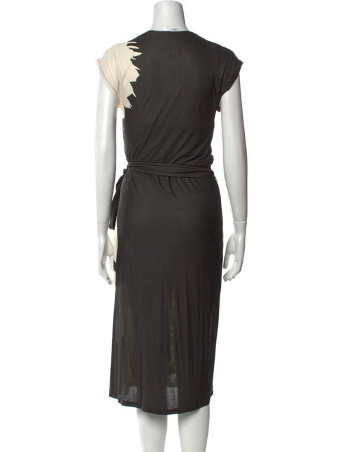 Max Mara Floral Print Midi Length Dress