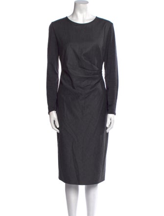 Max Mara Virgin Wool Midi Length Dress