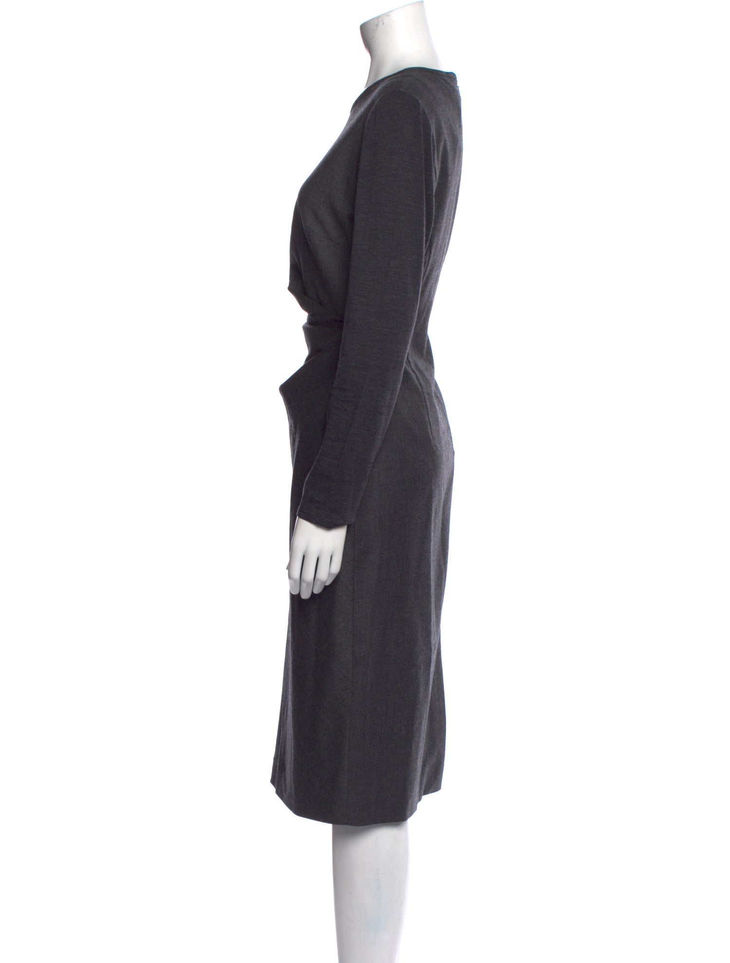 Max Mara Virgin Wool Midi Length Dress
