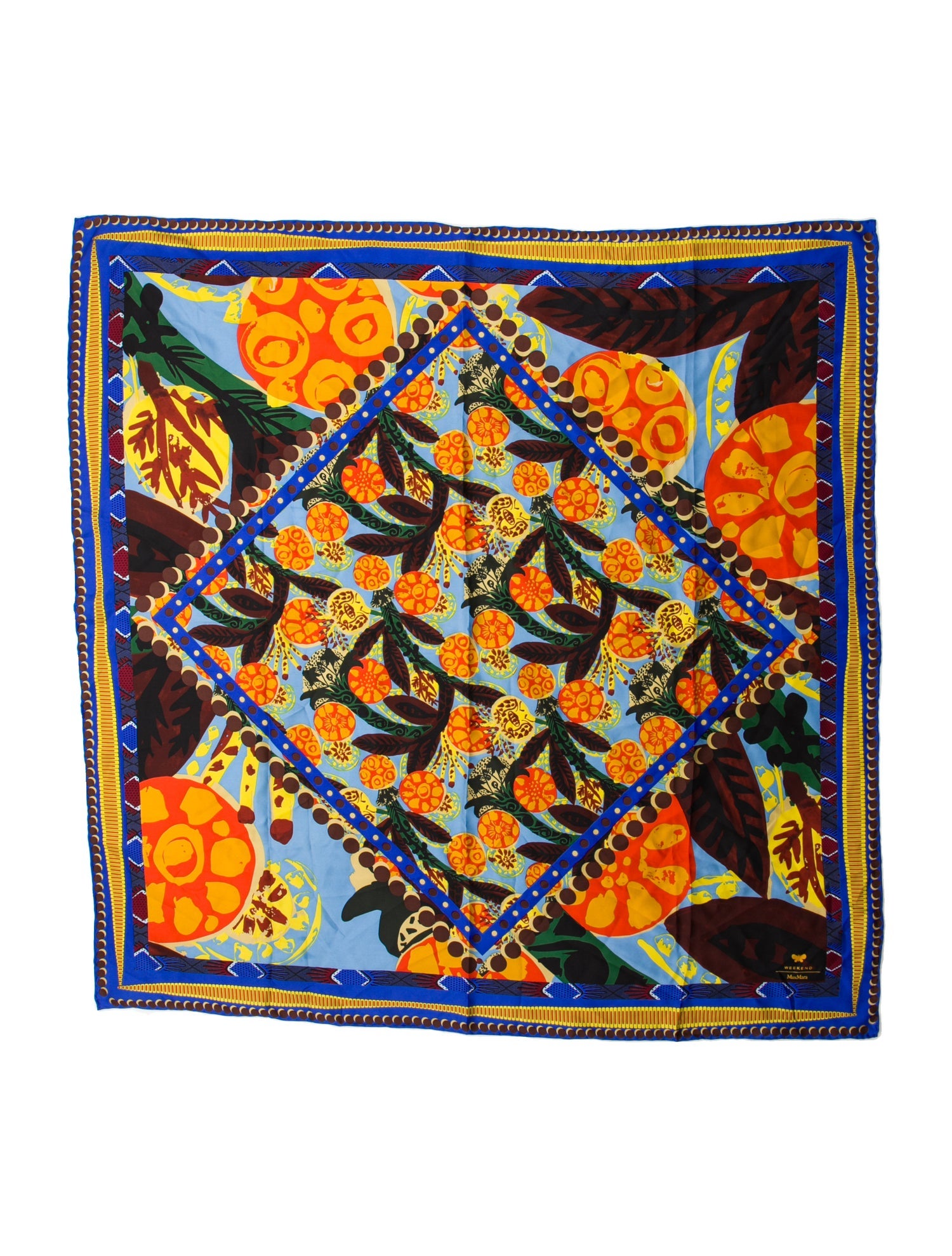 Max Mara Silk Printed Scarf w/ Tags