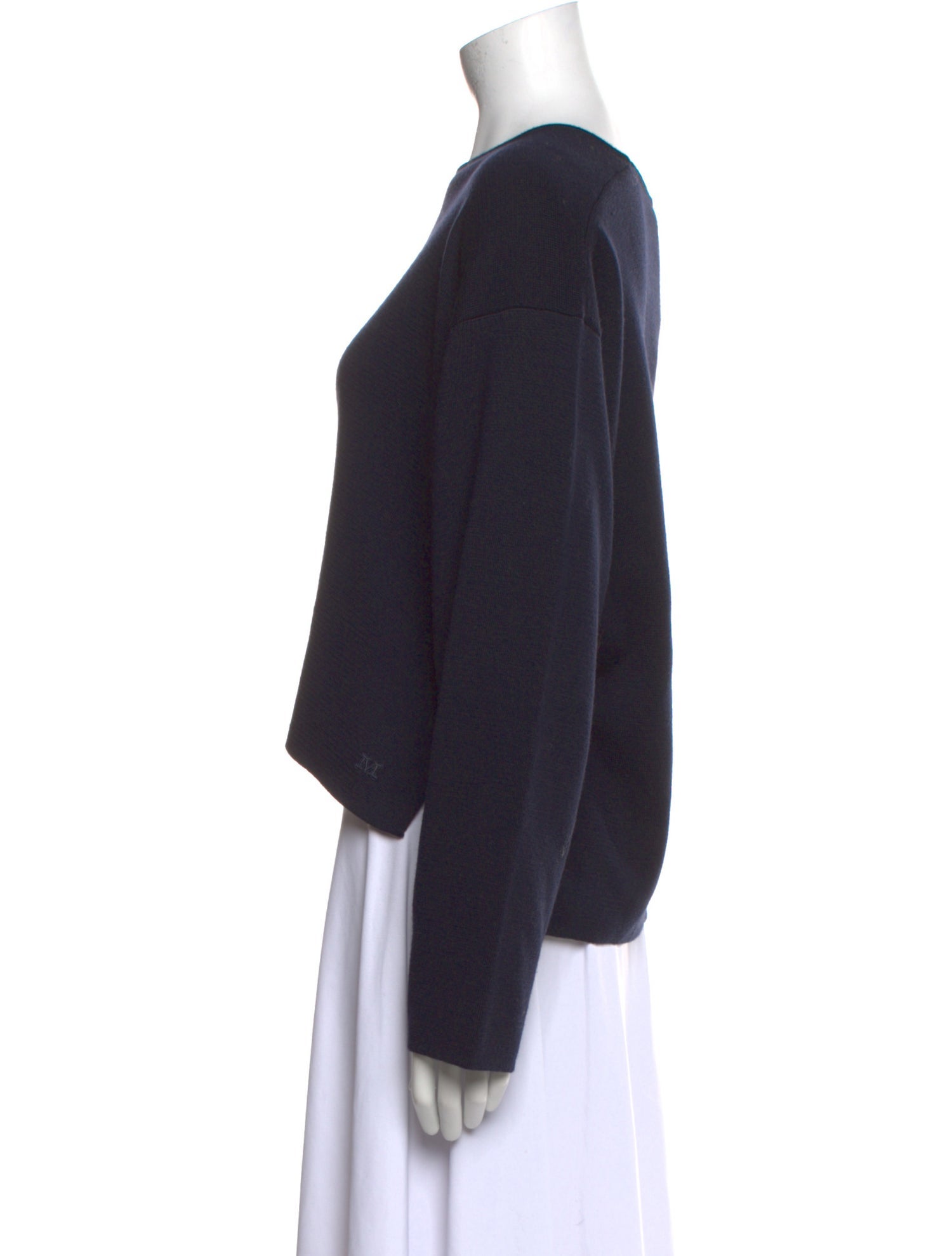 Max Mara Virgin Wool Bateau Neckline Sweater