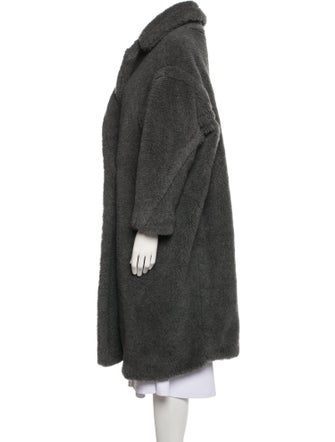 Max Mara Virgin Wool Faux Fur Coat