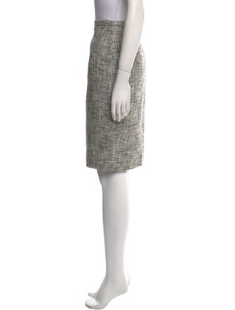 Max Mara Tweed Pattern Knee-Length Skirt