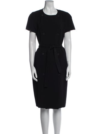 Max Mara Virgin Wool Midi Length Dress