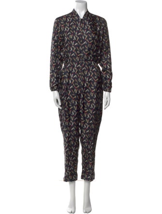 Max Mara Silk Printed Jumpsuit