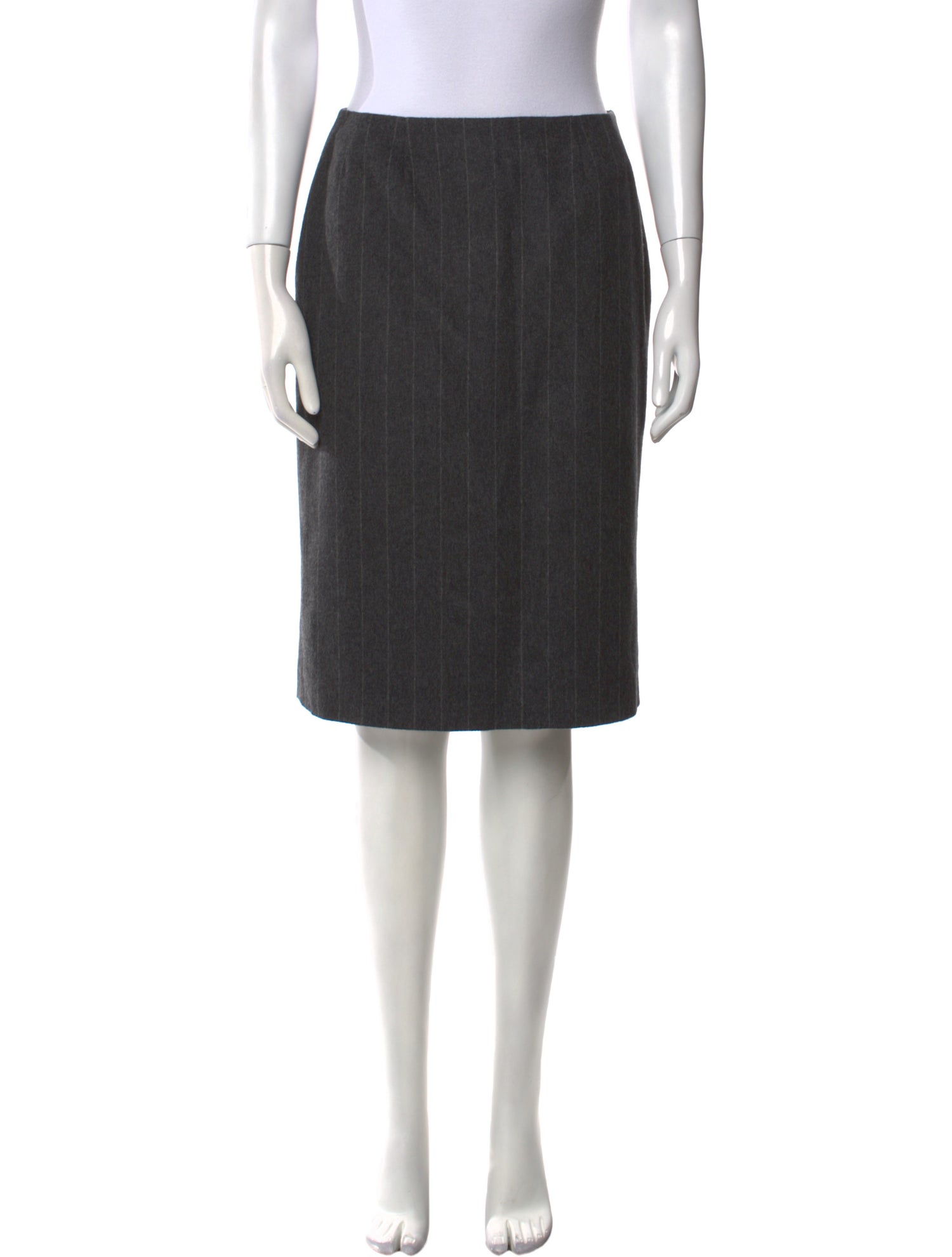 Max Mara Virgin Wool Knee-Length Skirt