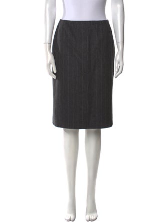 Max Mara Virgin Wool Knee-Length Skirt