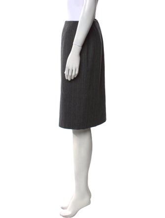 Max Mara Virgin Wool Knee-Length Skirt
