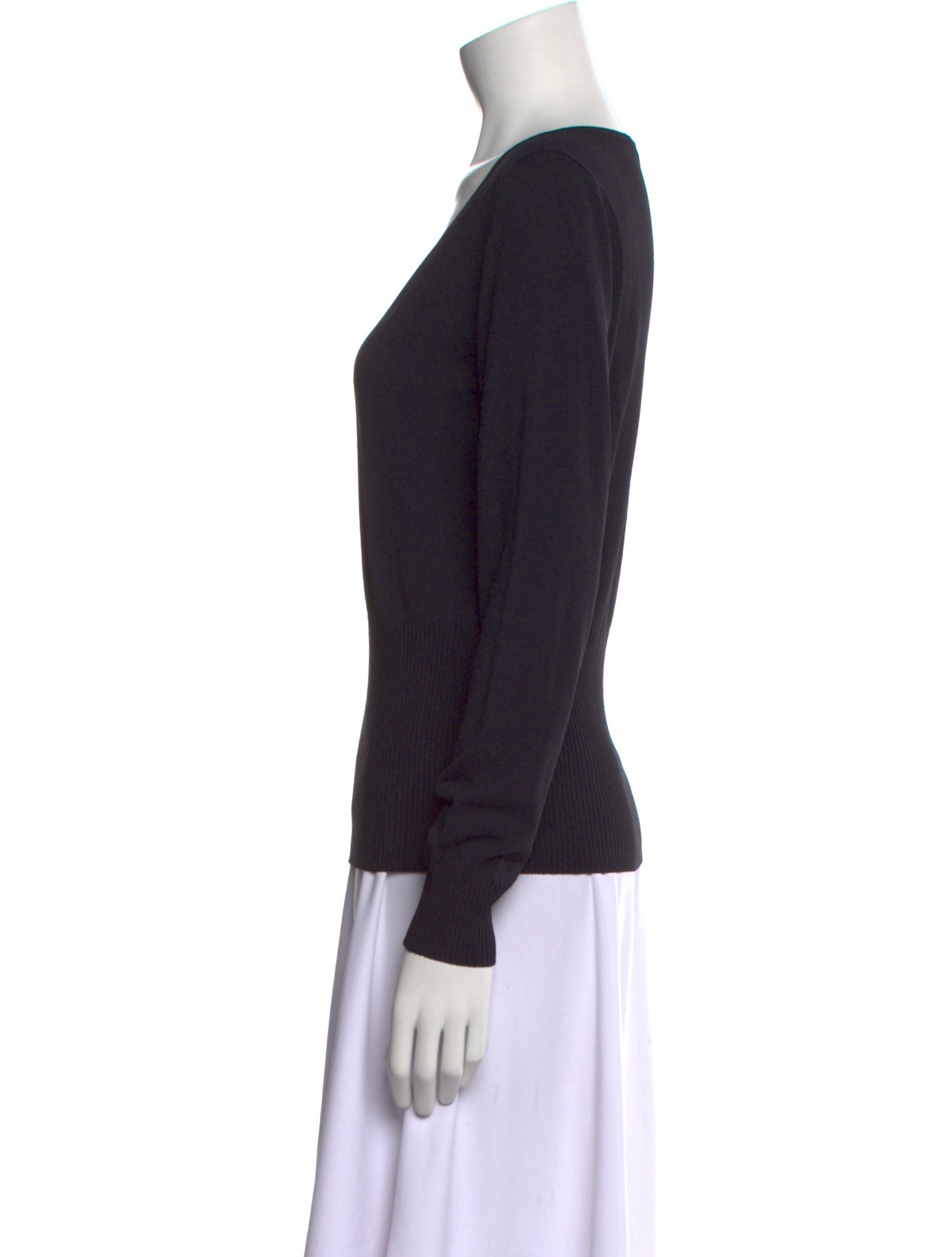 Max Mara V-Neck Long Sleeve Sweatshirt
