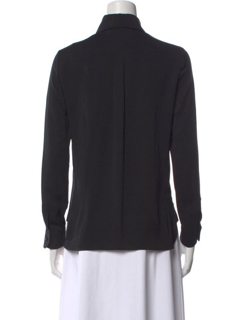 Max Mara Silk Long Sleeve Button-Up Top