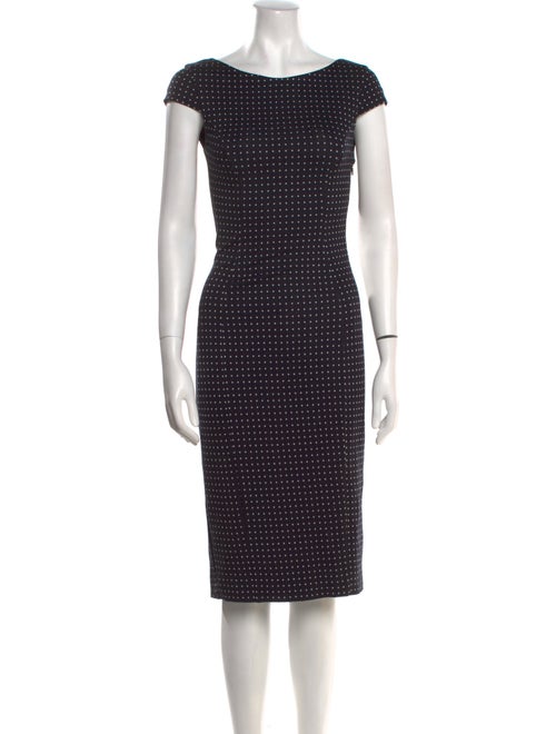 Max Mara Polka Dot Print Knee-Length Dress