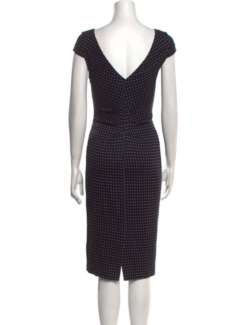 Max Mara Polka Dot Print Knee-Length Dress