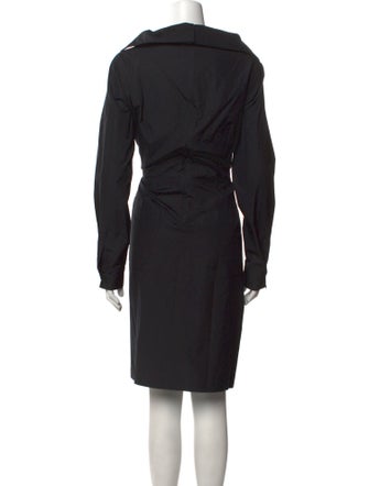 Max Mara V-Neck Knee-Length Dress