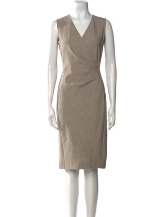 Max Mara Virgin Wool Knee-Length Dress